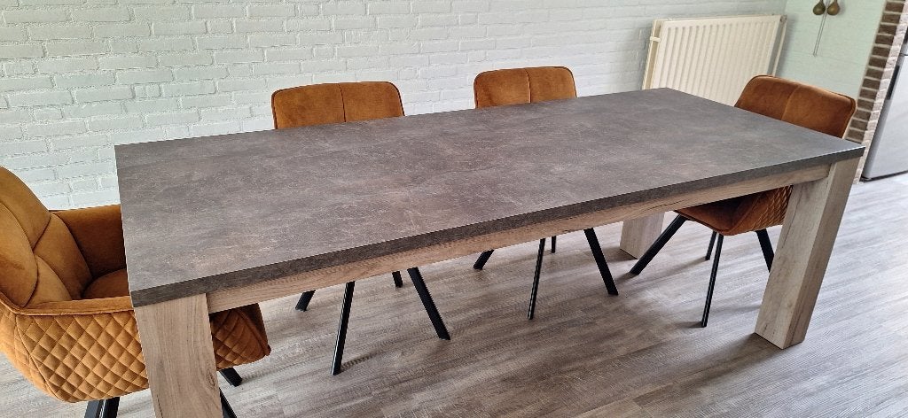 Eettafel 220 bij 80, Huis en Inrichting, Tafels | Eettafels, Ophalen, Modern/ landelijk, 200 cm of meer, 50 tot 100 cm