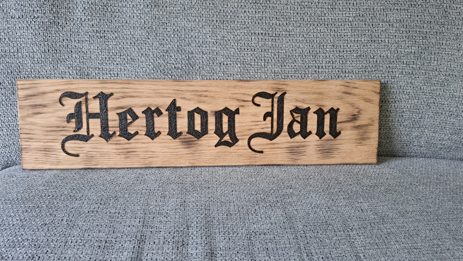hertog Jan op hout gebrand, Nieuw, Ophalen of Verzenden, Handgemaakt, Hout