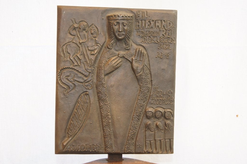 Keizer Alexander en Keizer Diocletianus, Plaquette, Ophalen of Verzenden, Brons, Beeld