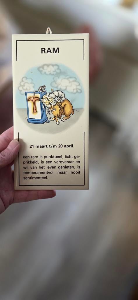 Tegeltje Sterrenbeeld Ram - Uniek Cadeau, Ophalen of Verzenden