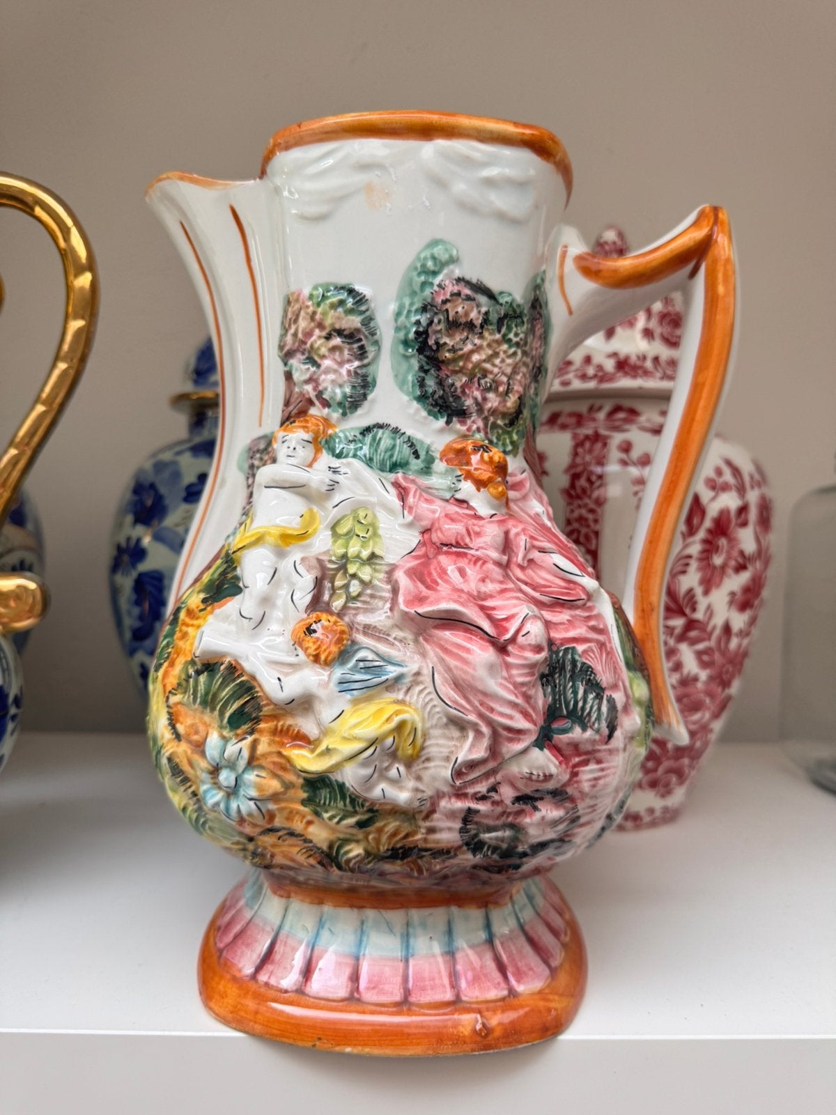 Grote kan, vaas Capodimonte, Antiek en Kunst, Ophalen of Verzenden