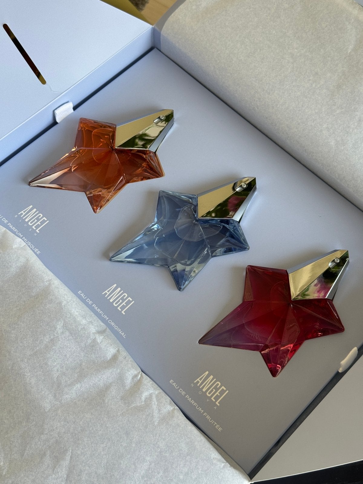Designer parfum Mugler angel edp set, Ophalen of Verzenden, Zo goed als nieuw