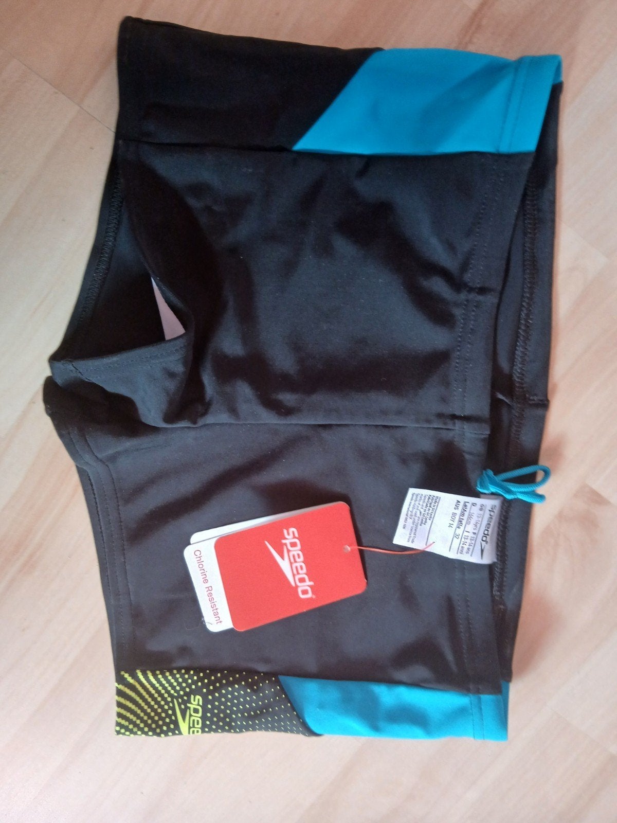 Nieuwe Speedo Zwembroek Zwart/Blauw - Maat 164 (13-14 jaar), Ophalen of Verzenden, Zwart