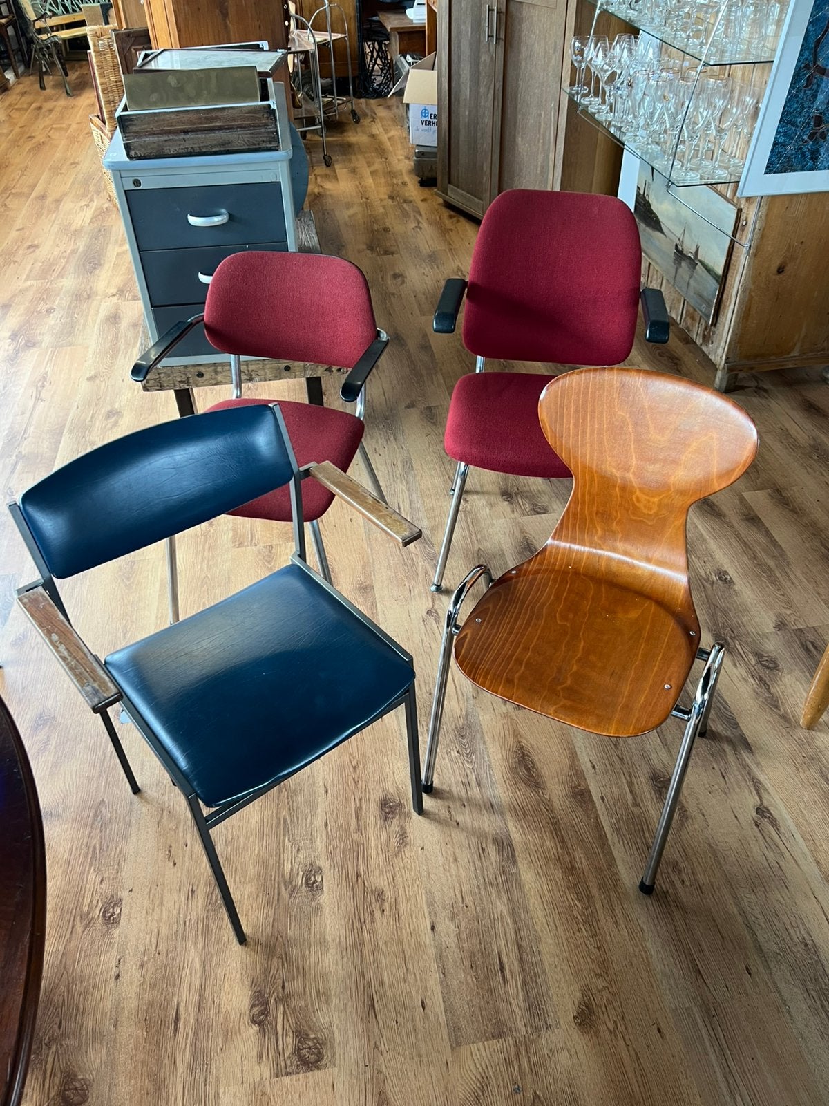 Gispen /van der Sluis / Eromes.vintage stoelen, Ophalen of Verzenden