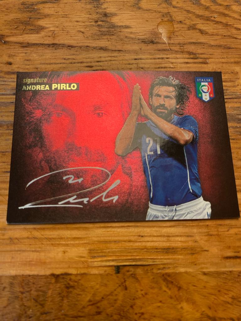 Gesigneerde Andrea Pirlo Spelerskaart - Italië, Verzamelen, Sportartikelen en Voetbal, Ophalen of Verzenden, Zo goed als nieuw