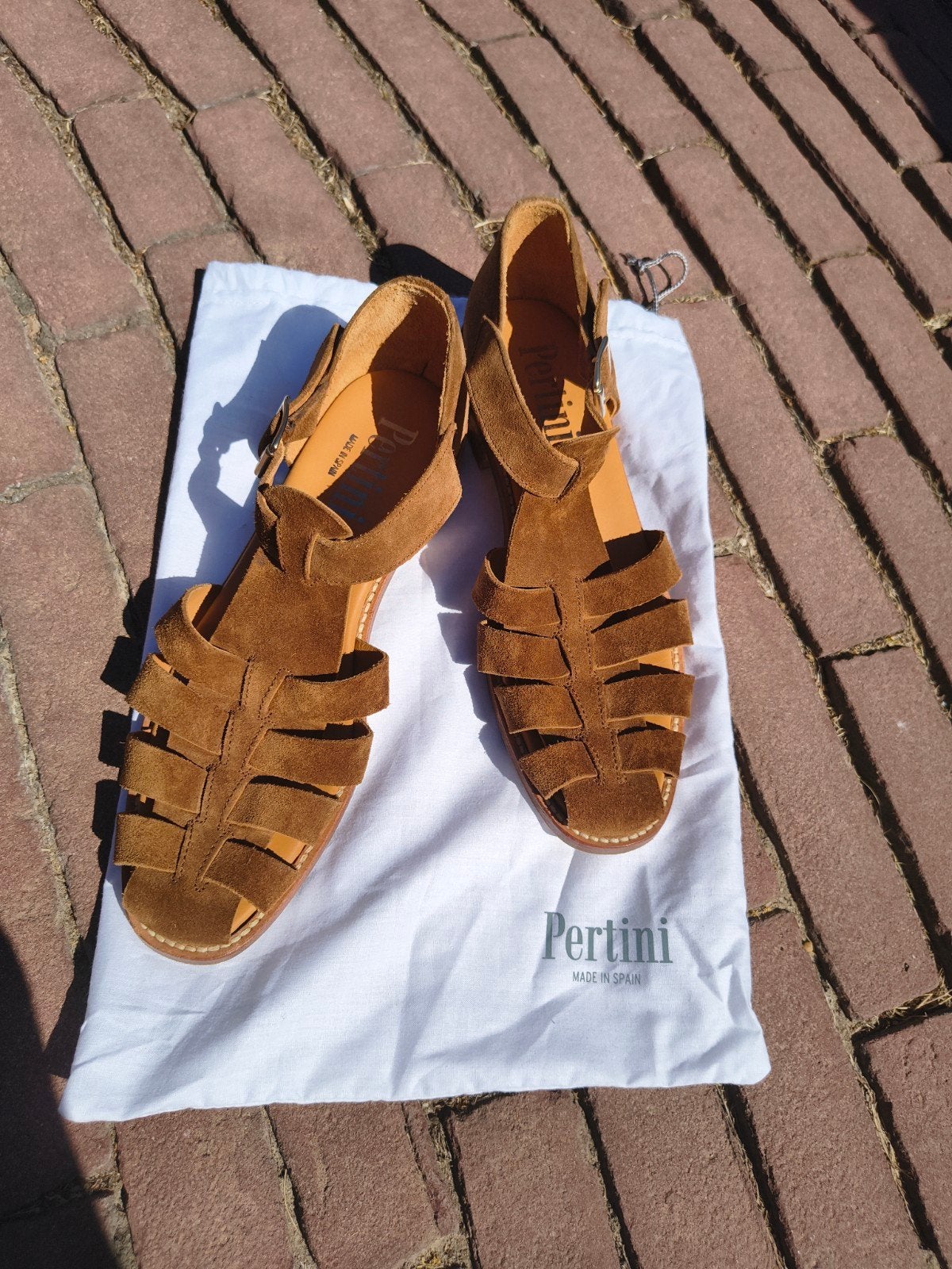 sandalen Pertini Spain Maat 37,5, Pumps, Bruin, Pertini Spain, Ophalen of Verzenden