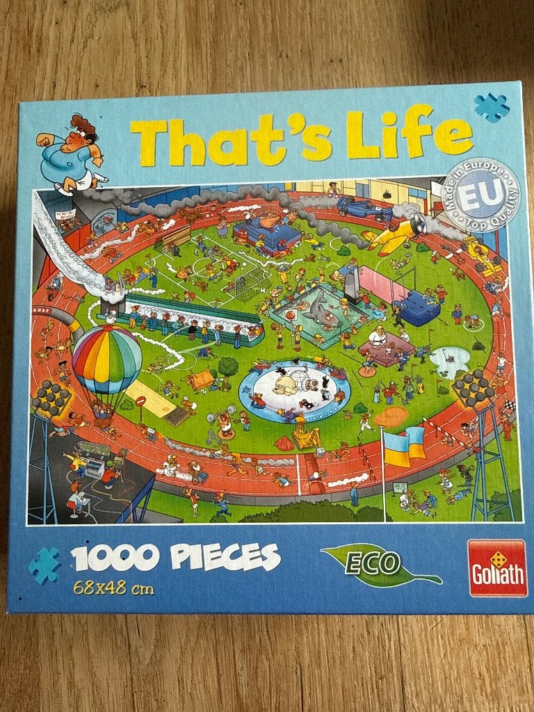 Thats life puzzel, Hobby en Vrije tijd, Denksport en Puzzels, Ophalen, 500 t/m 1500 stukjes, Zo goed als nieuw, Legpuzzel