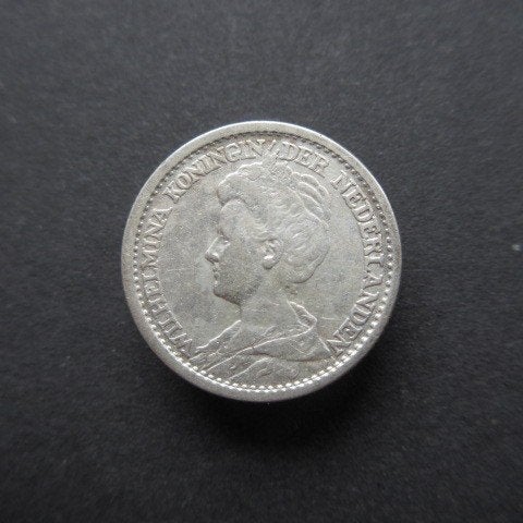 25 Cent 1914 Nederland, Verzenden, Zilver, 25 cent, Koningin Wilhelmina