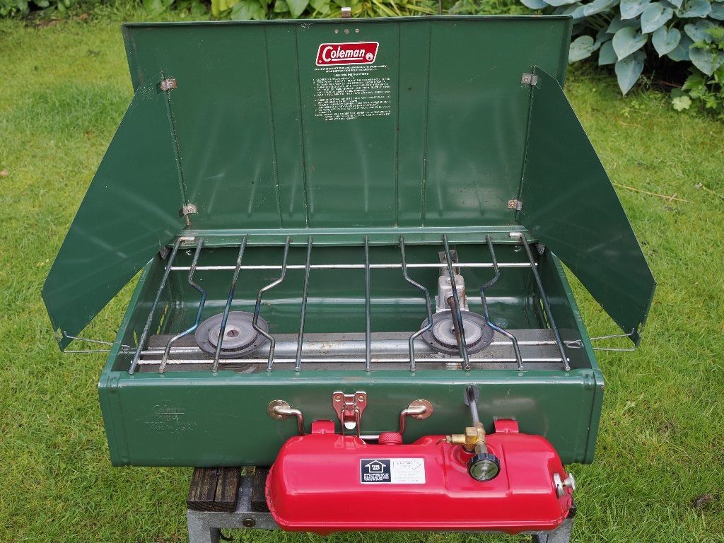 Coleman 413H benzinebrander - brede 2 pitter, Ophalen of Verzenden, Gebruikt