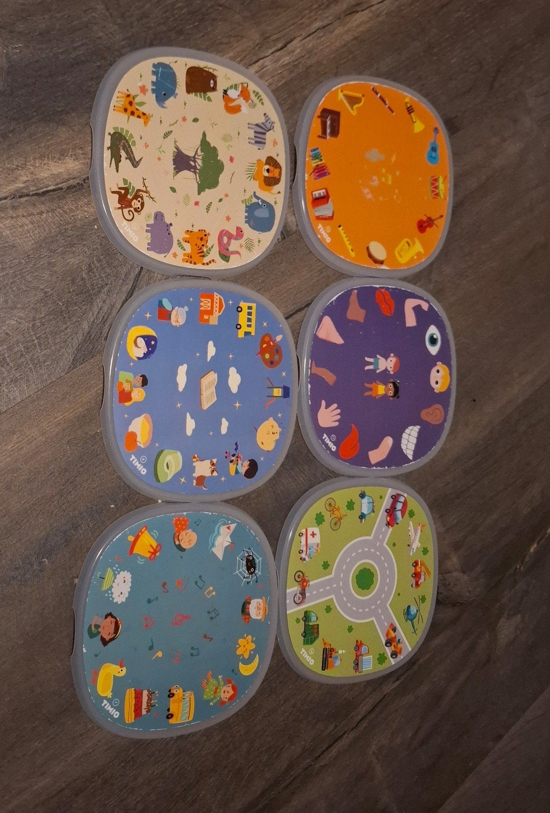 6x Timio geluids discs, Ophalen of Verzenden