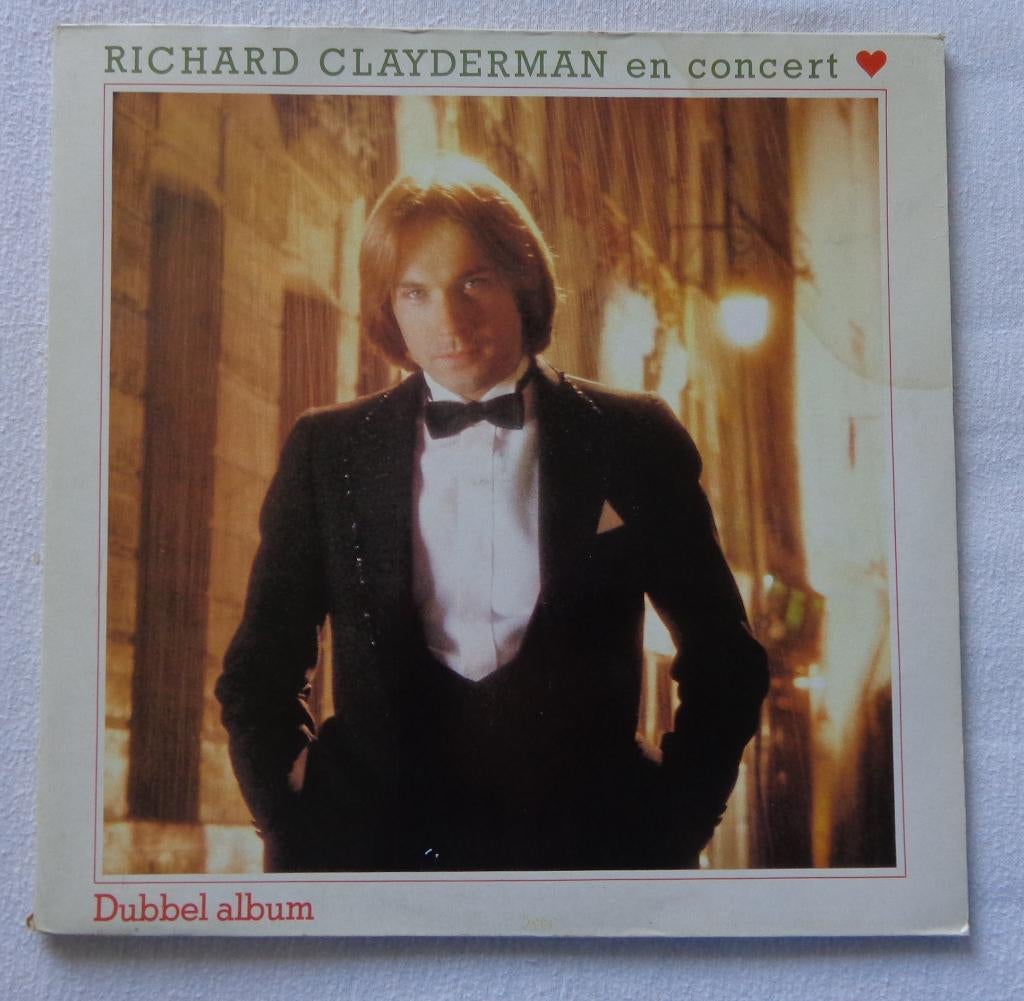 Twee LP's Richard Clayderman en concert dubbel album, Ophalen, Zo goed als nieuw, 12 inch