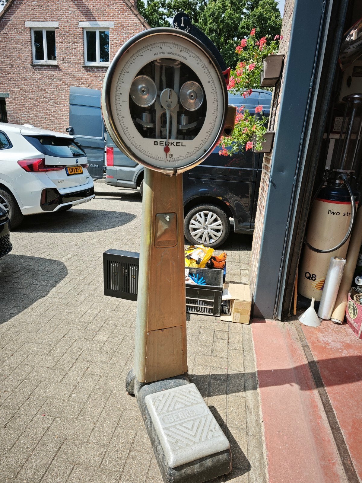 BERKEL. Weegschaal jaren 60 met muntinworp 10 Cts, Ophalen, Gebruikt