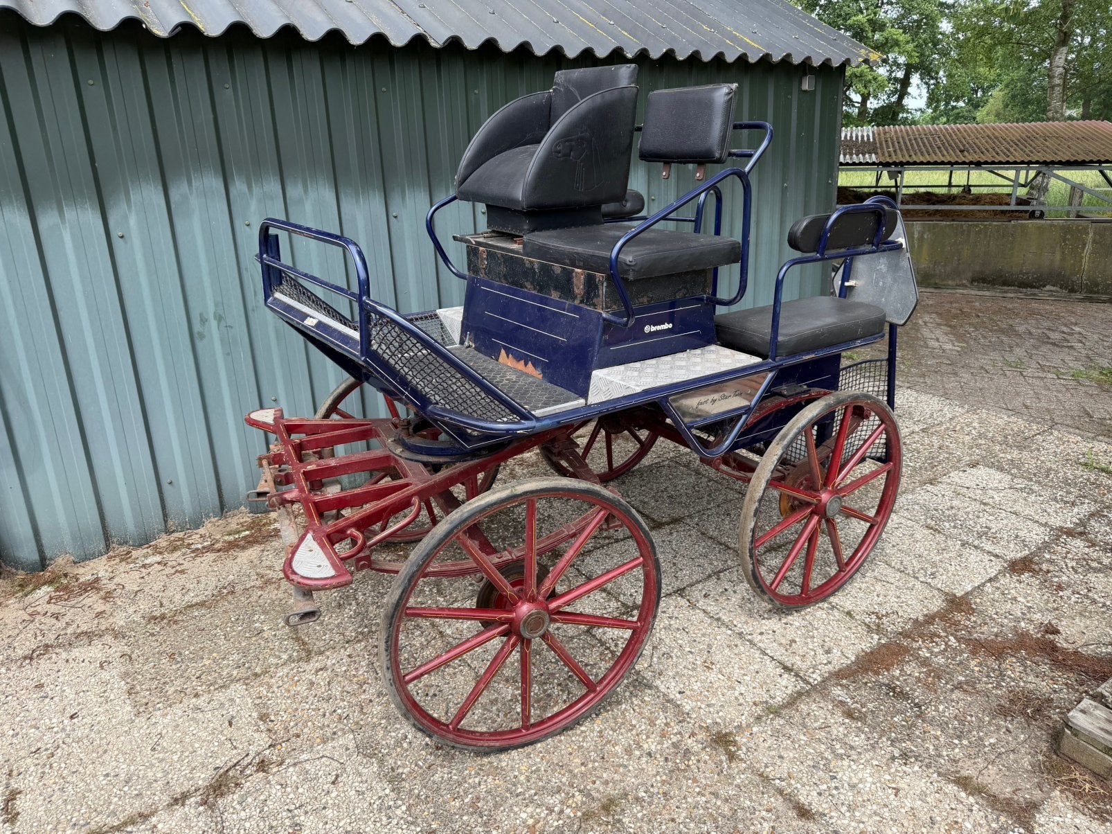 Menwagen/marathonwagen, Dieren en Toebehoren, Paarden en Pony's | Hoofdstellen en Tuigage, Ophalen, Gebruikt, Recreatie