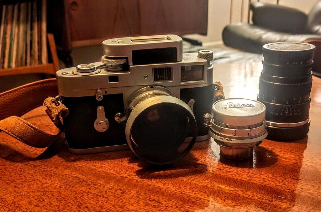 Leica M2 met: Keks meter, 35mm,50mm,90mm en Smallrig strap, Audio, Tv en Foto, Ophalen of Verzenden, Spiegelreflex, Leica