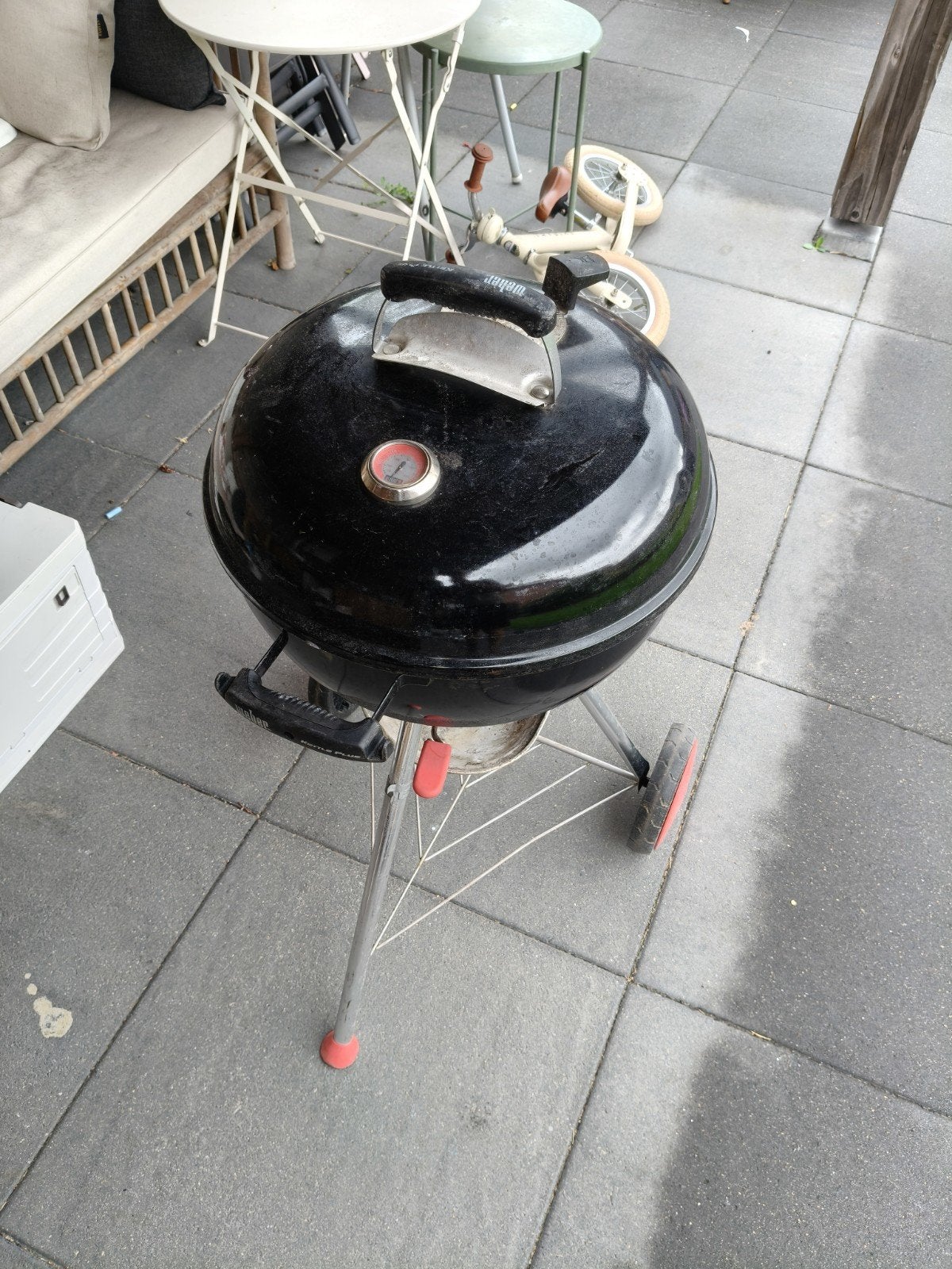 Weber Kettle Plus 47 cm GBS Zwart, Tuin en Terras, Ophalen, Gebruikt, Weber, Met accessoires