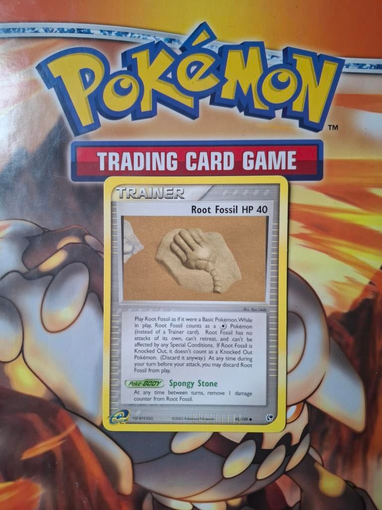 Root fossil 92/100 Ex Sandstorm pokemon kaart, Ophalen of Verzenden, Gebruikt, Losse kaart