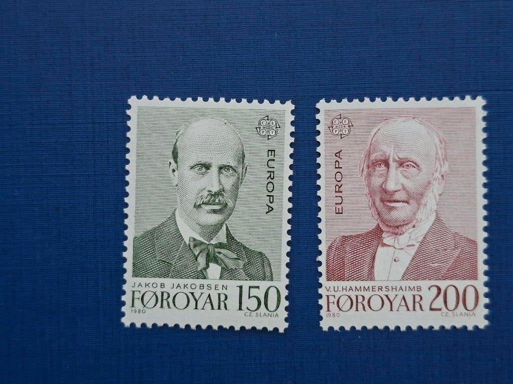Postzegel Faroer 1980 PF Serie Europa zegels 02-09, Ophalen of Verzenden, Denemarken, Postfris