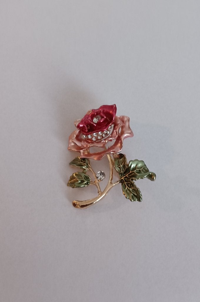 Roos broche, Overige materialen, 4 tot 7 cm, Overige kleuren, Nieuw