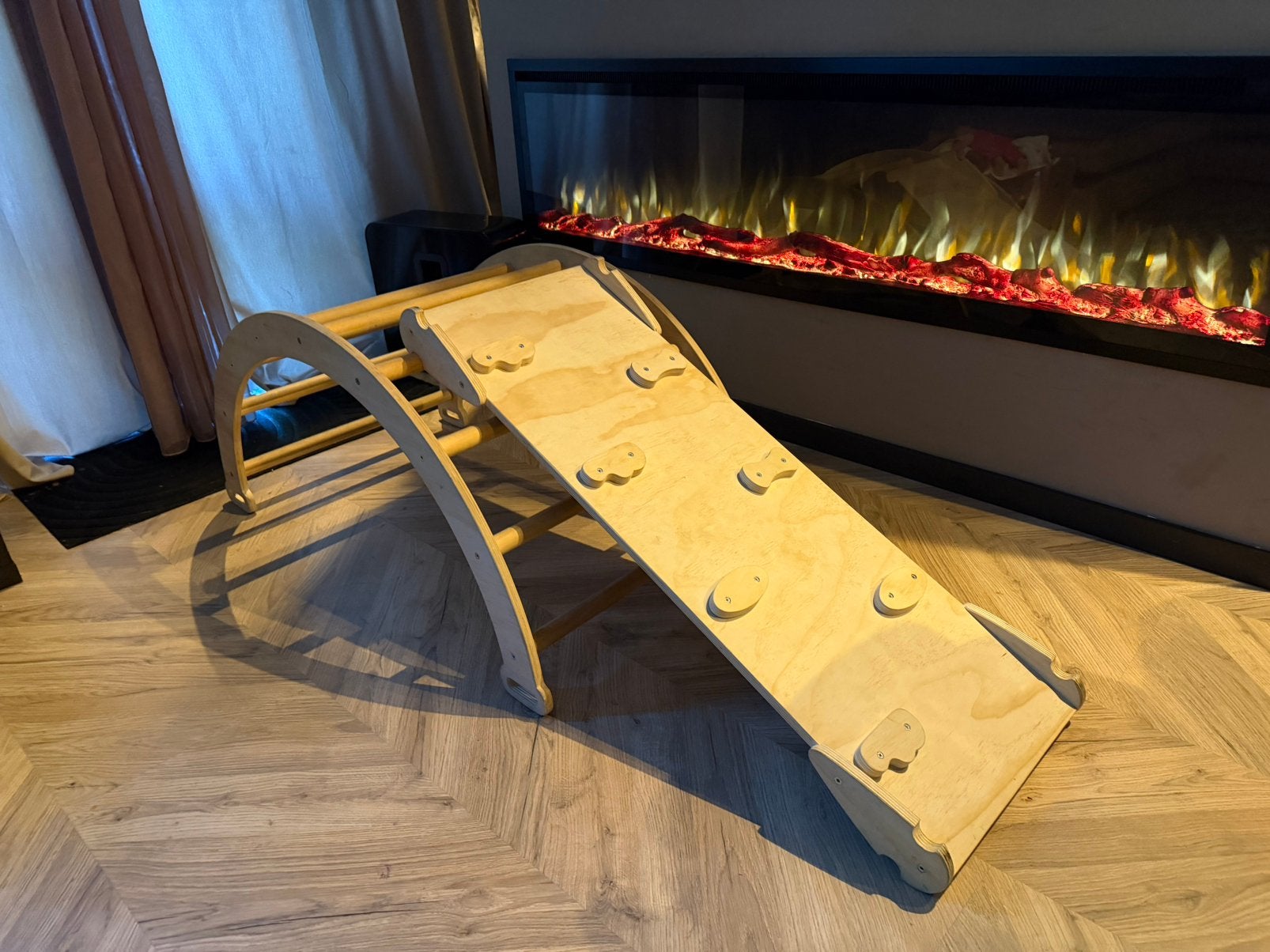 Kinder glijbaan en klauter baan, Ophalen, Gebruikt, Hout
