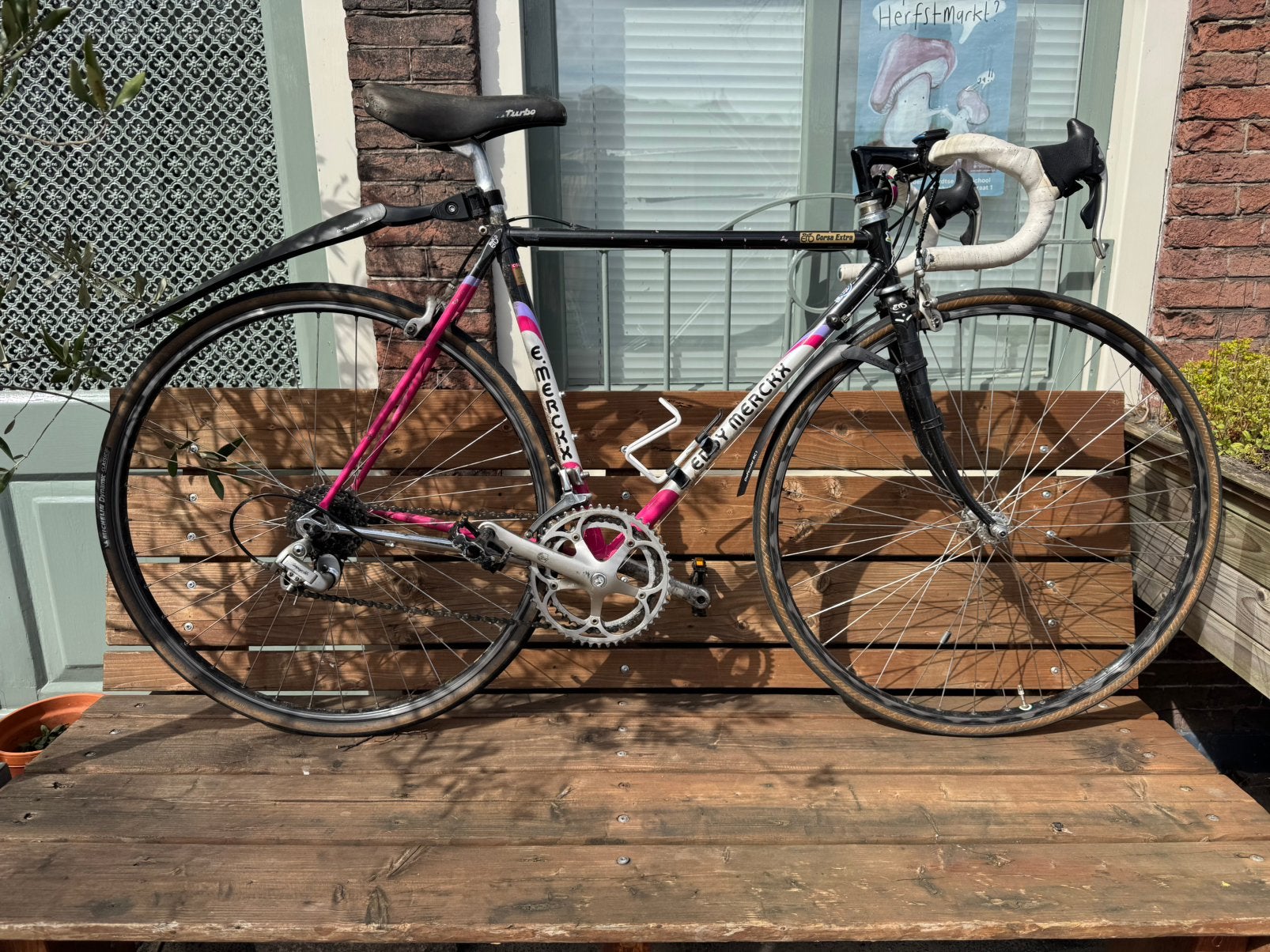 Eddy Merckx Corsa Extra Campagnolo Team Telekkom, 28 inch, Gebruikt, Staal, Velgrem