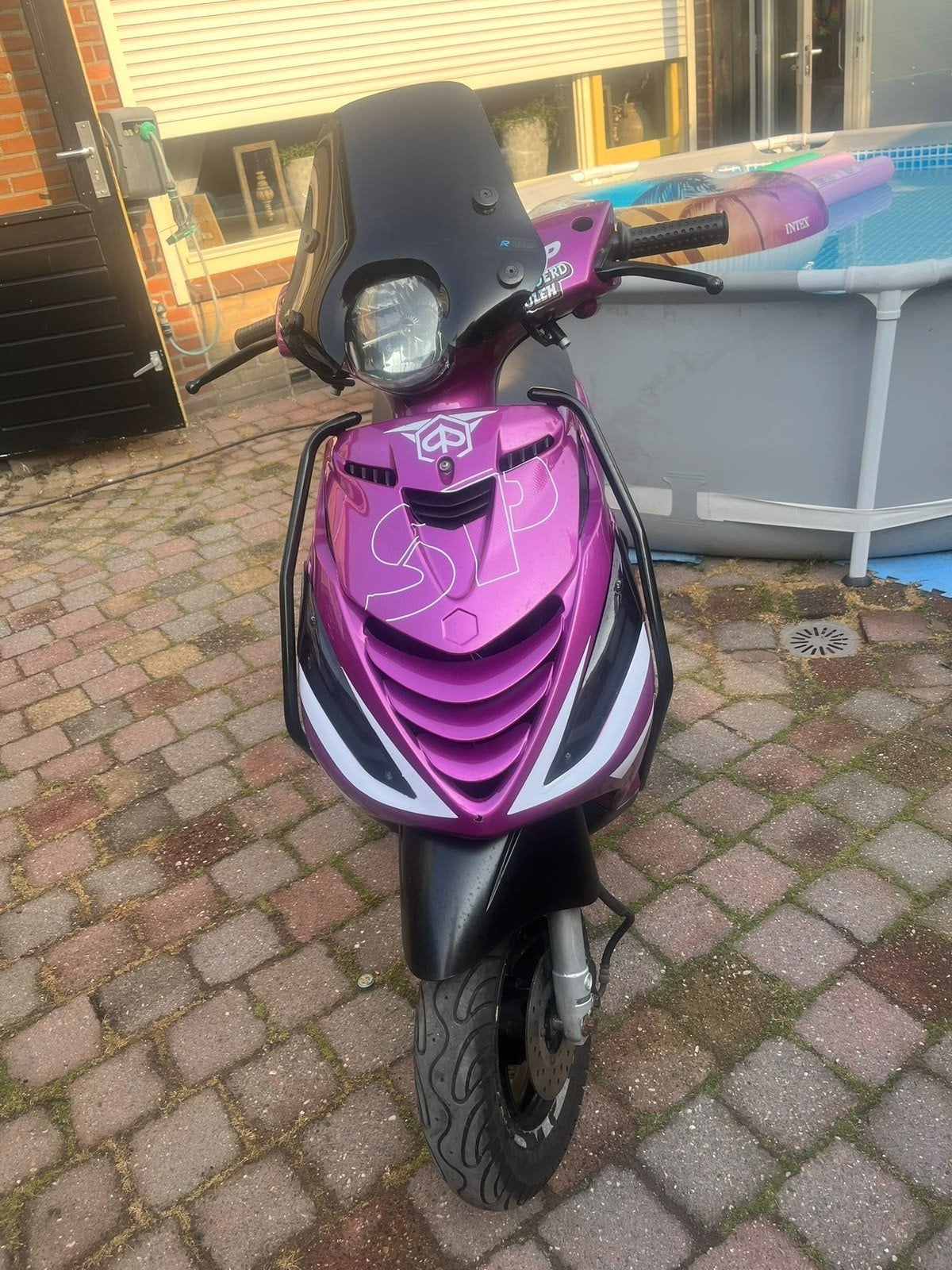 Piaggio Zip SP - Paars - Goed onderhouden, Fietsen en Brommers, Ophalen, Gebruikt, Maximaal 45 km/u, Zip