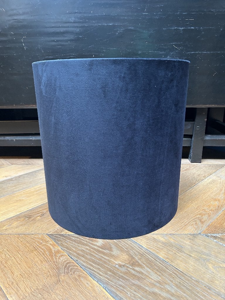 Donkerblauwe velvet lampenkap, Ophalen, Blauw, Rond, Nieuw