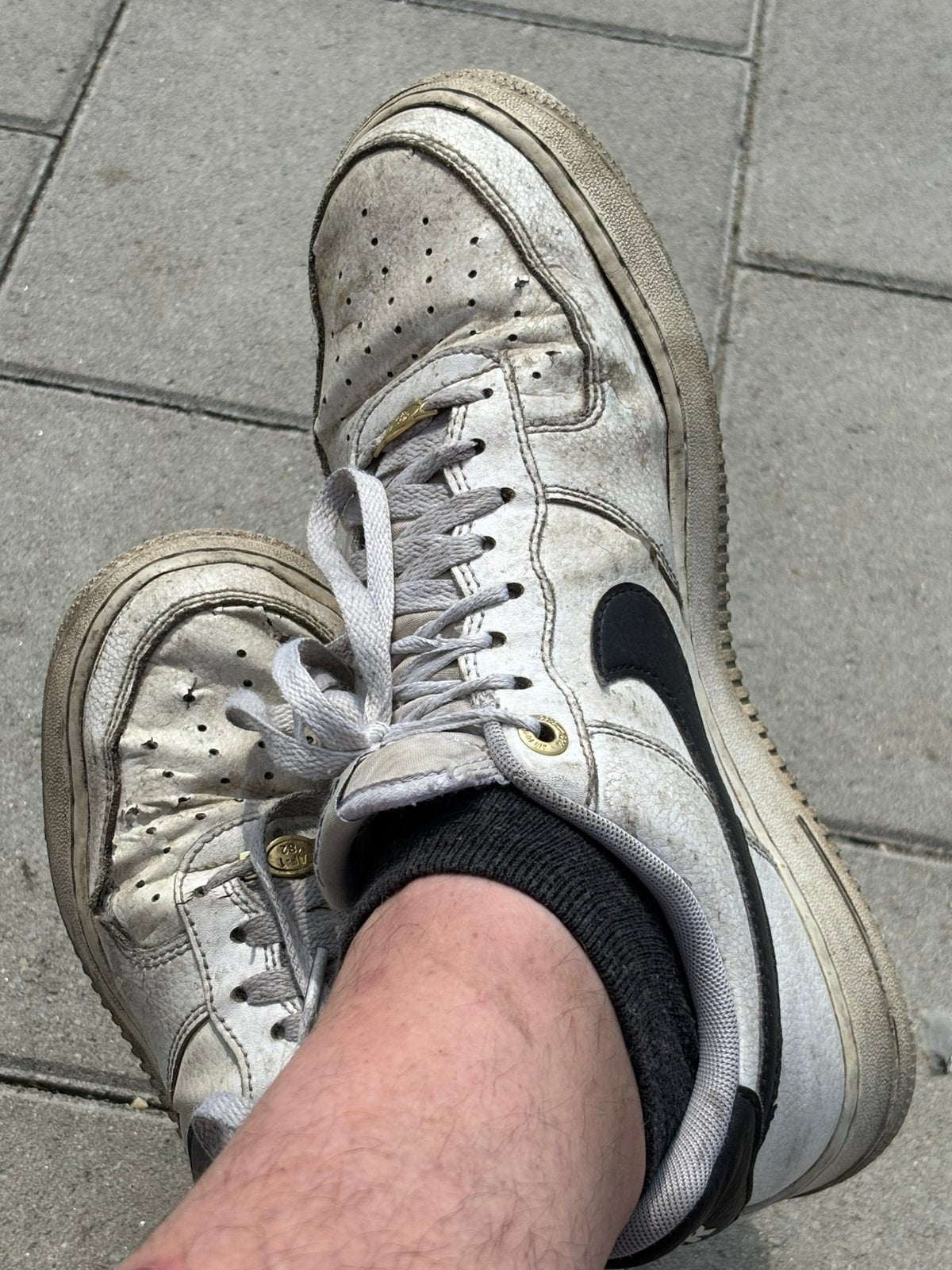 Afgetrapte Nikes., Verzenden, Wit, Sneakers of Gympen, Gedragen