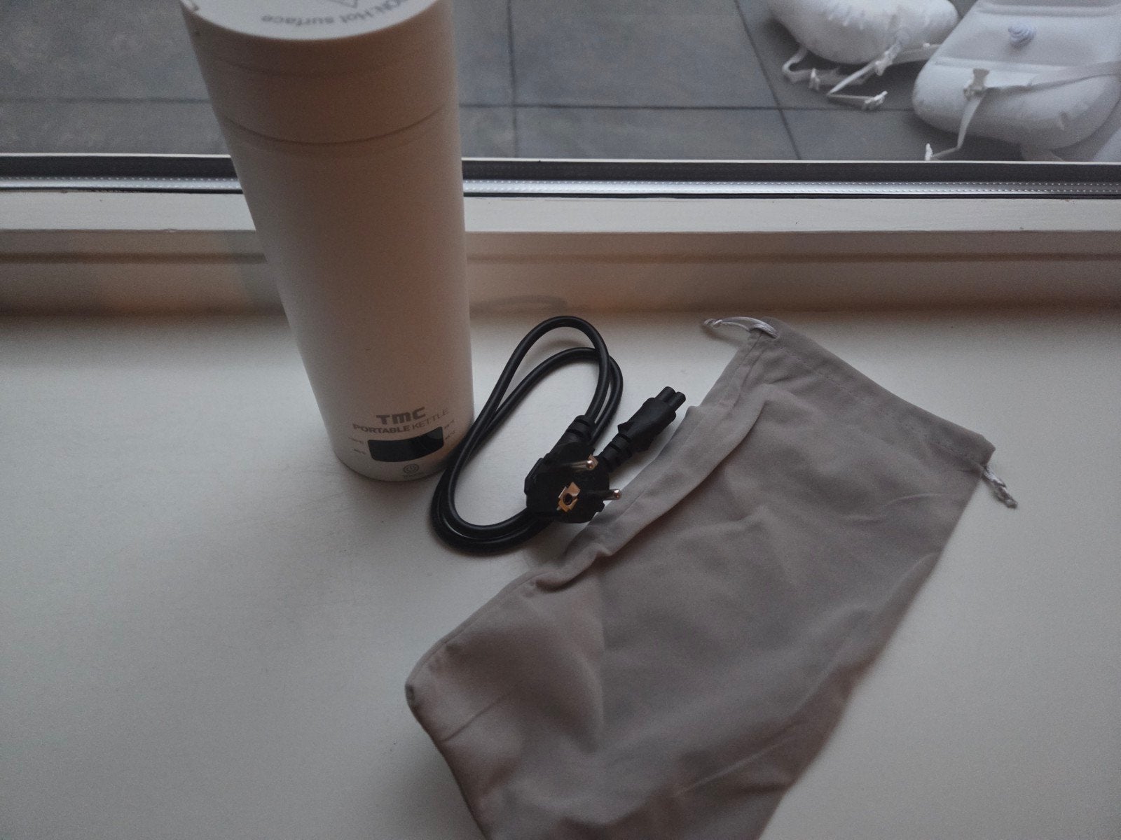 TMC Draagbare Waterkoker - Ideaal voor onderweg, Minder dan 1 liter, Ophalen, Zo goed als nieuw, Rvs