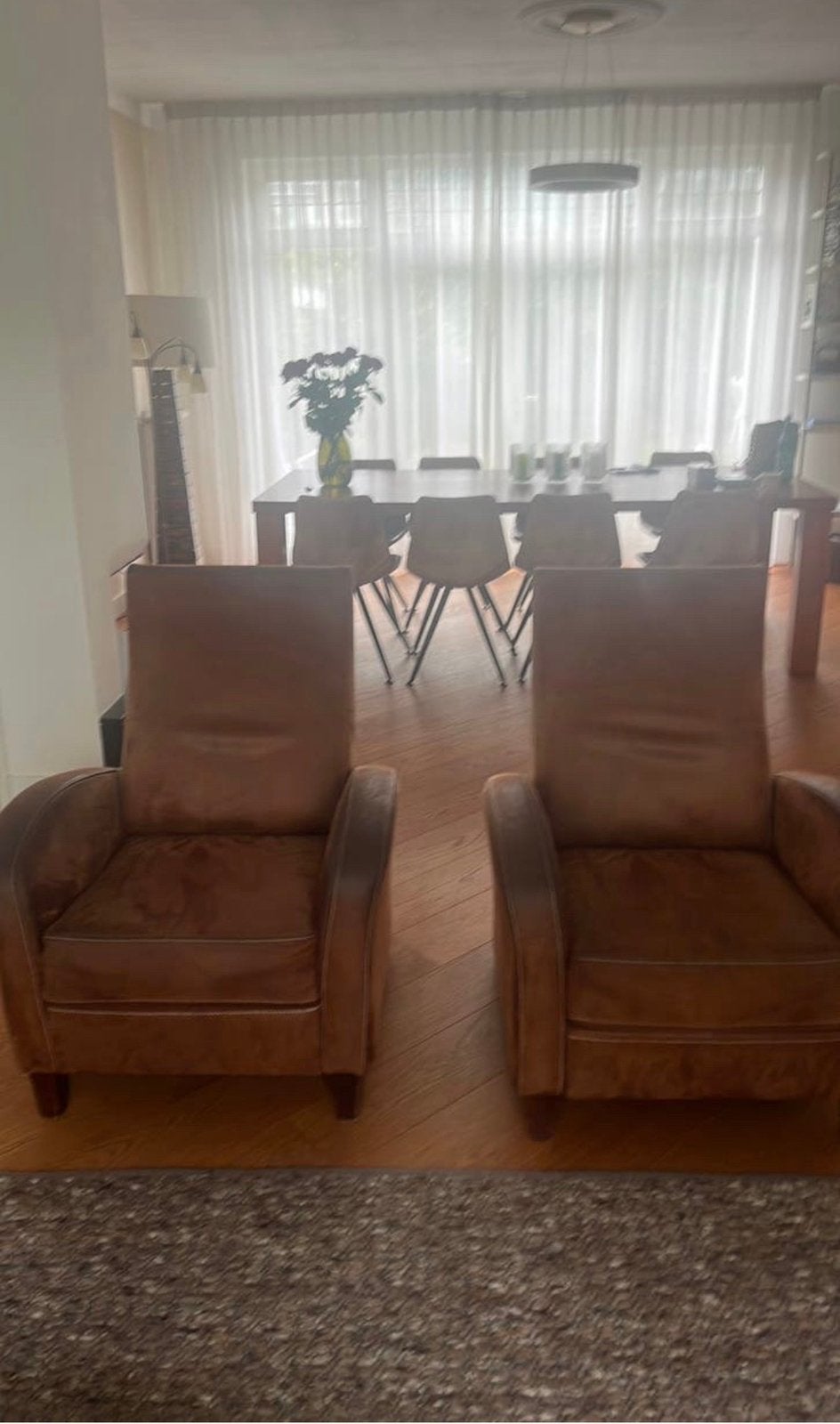Bruine kamer stoelen, Ophalen, Zo goed als nieuw