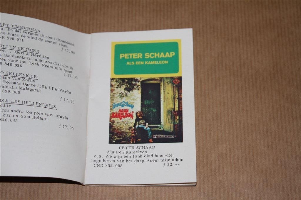 Catalogus Cassettebandjes Populair klassiek CNR., Ophalen of Verzenden, Gelezen, Artiest