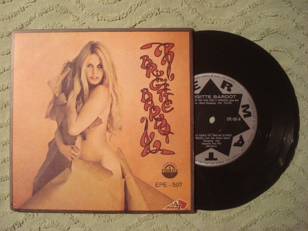 Brigitte Bardot 7" Vinyl EP: ‘Ce n’est pas vrai’ (Brazilië), 7 inch, Ophalen of Verzenden, Pop, EP