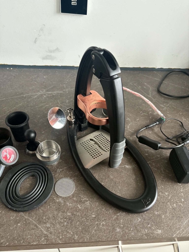 Flair PRO 3 Manual espresso machine + heating mod, Afneembaar waterreservoir, Espresso apparaat, Gemalen koffie, Ophalen of Verzenden