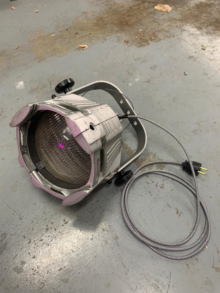 Vintage Industriële Theater Hang en-of Staande Lamp, Ophalen, Gebruikt