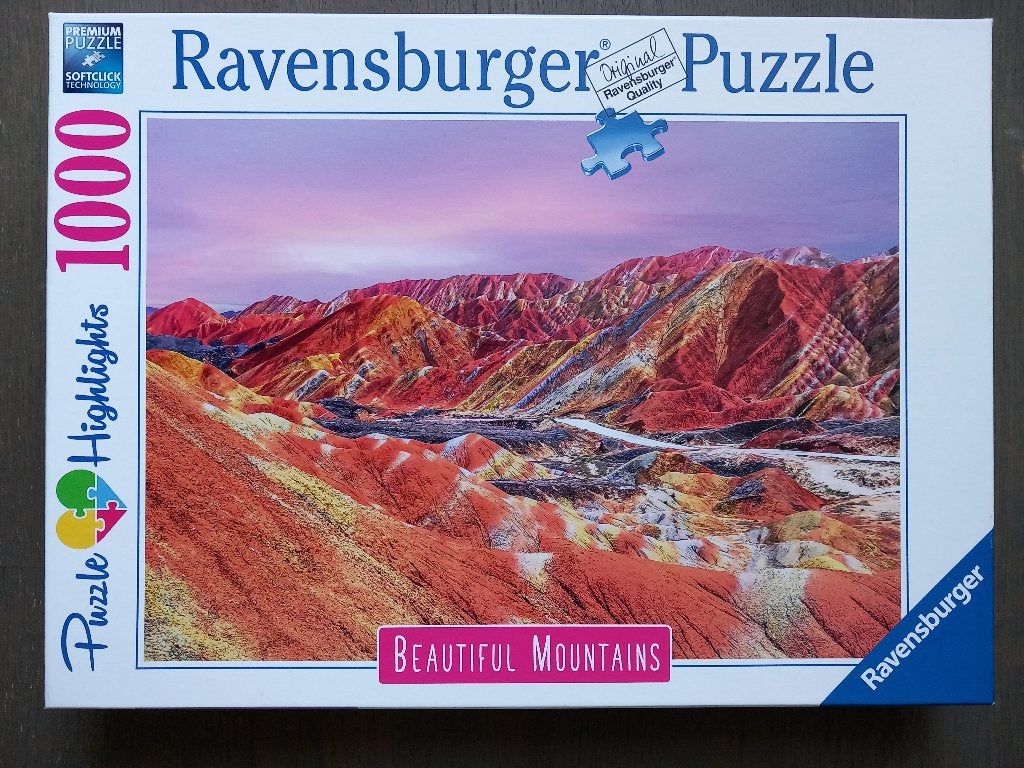 Ravensburger - Beautiful Mountains - Regenboogbergen -1000, Ophalen of Verzenden, 500 t/m 1500 stukjes, Zo goed als nieuw