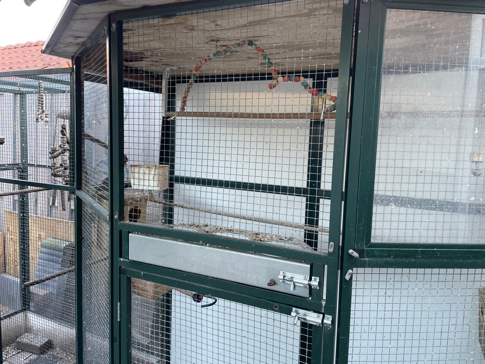 Aluminium volière met verwijderbare afscherming, Dieren en Toebehoren, Ophalen, Gebruikt, Aluminium, Volière