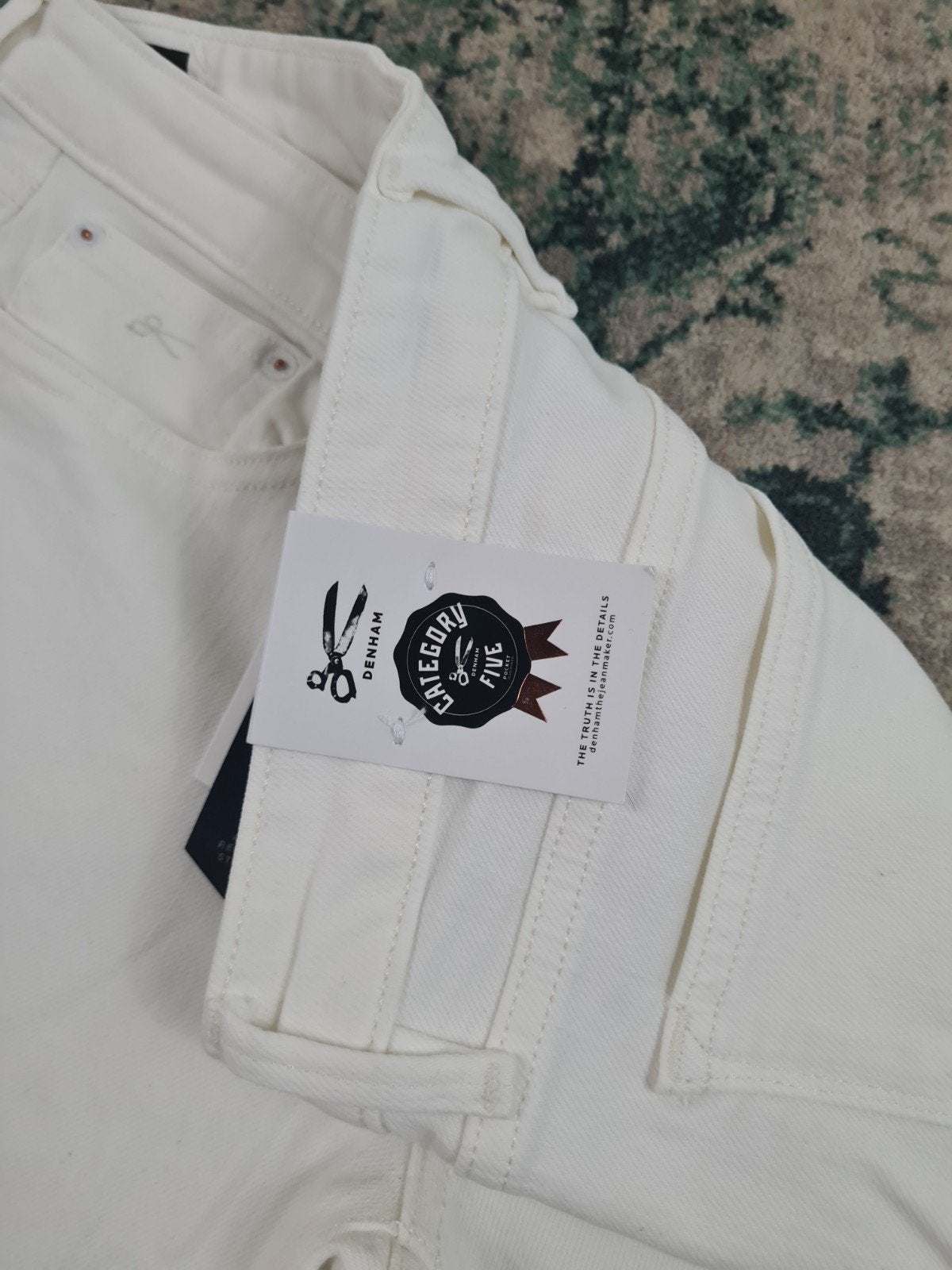 Denham Sharp Skinny Fit W27 L34 Nieuw Tulsi2734, Denham, Wit, Nieuw, Ophalen of Verzenden