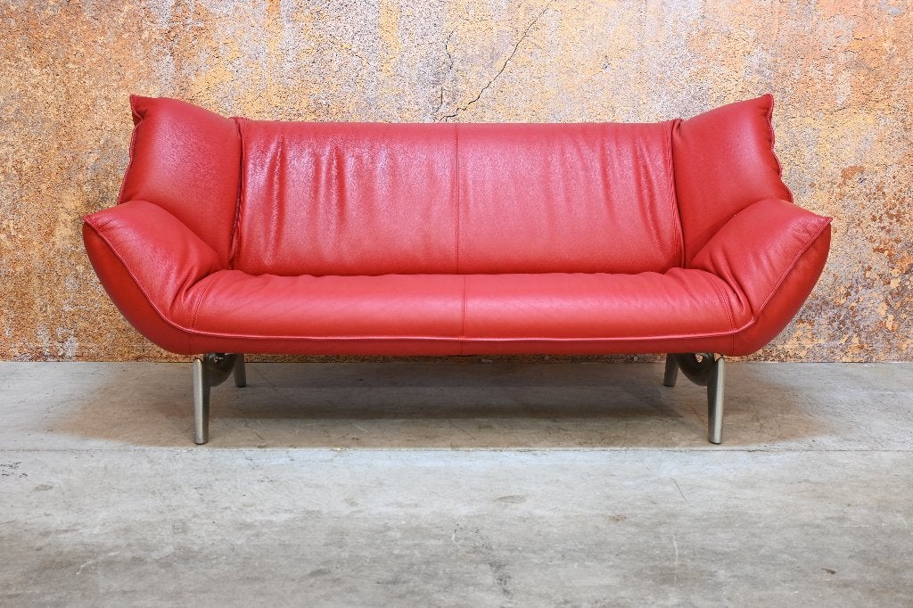 ZGAN 2 rode leren Leolux Tango design banken