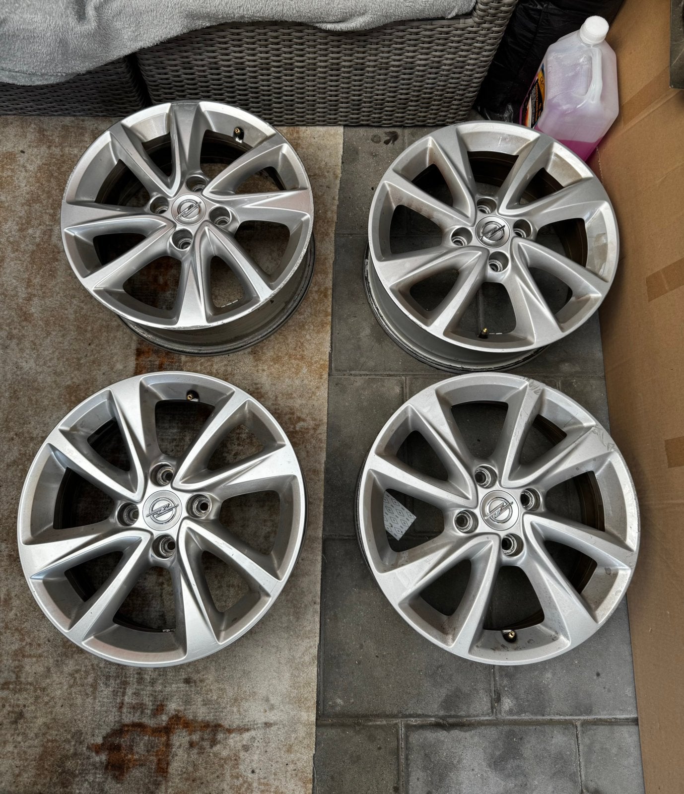 Originele Opel Corsa F 16i” lichtmetalen velgen 4x108 ET38, Auto diversen, Ophalen, Gebruikt