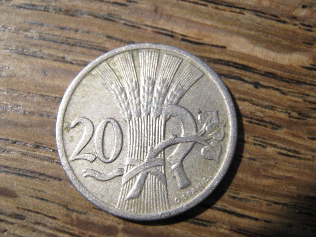 Tjechoslowakije 20 Haleru 1921 #323, Ophalen of Verzenden, Overige landen, Losse munt
