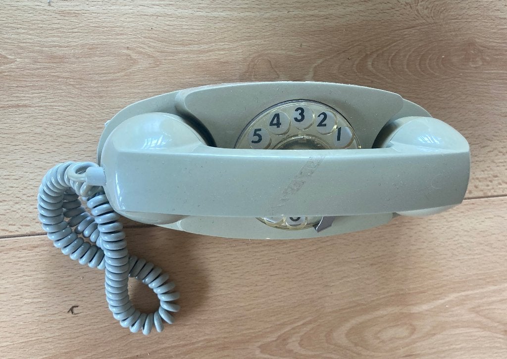 Vintage PTT draaischijftelefoon grijs, Ophalen of Verzenden, Huis en Inrichting