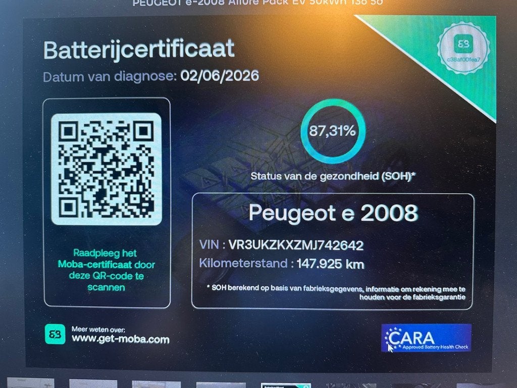 Peugeot E-2008 EV Allure Pack 50 kWh ORG NL DEALEROND FASE 3, Auto's, Peugeot, 136 pk, Zwart, Leder en Stof, Zwart