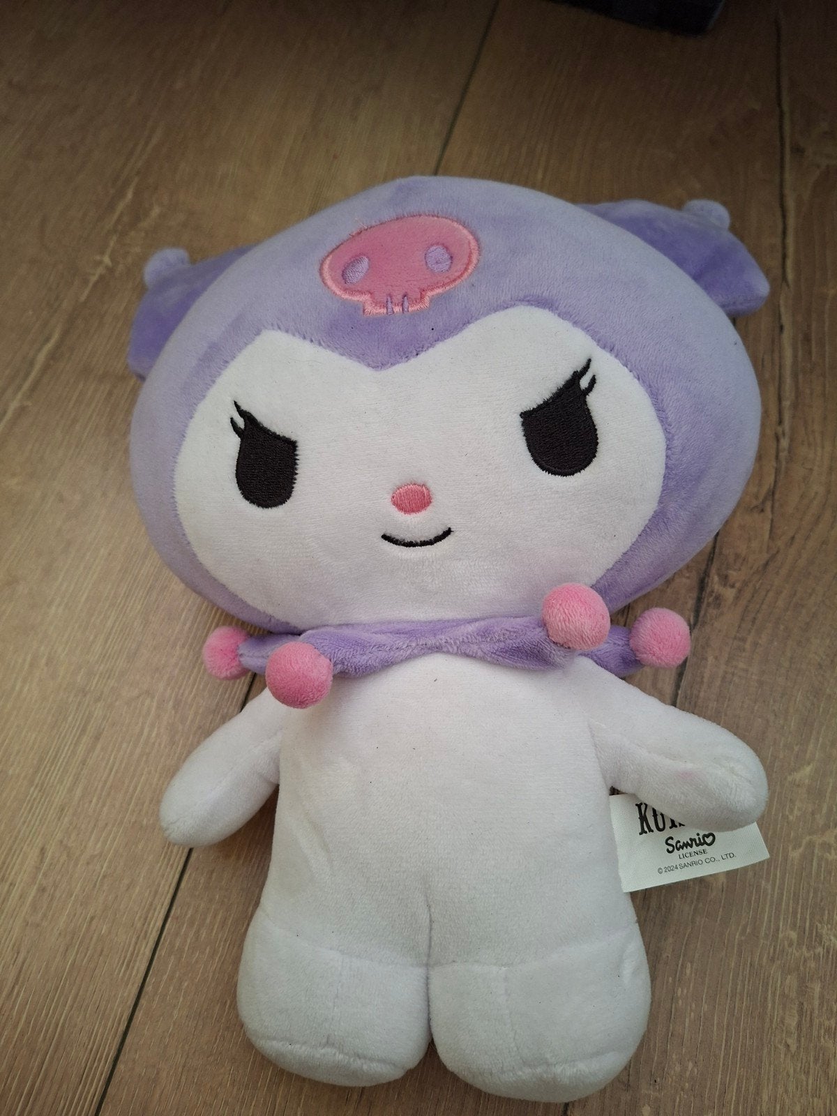 Kuromi knuffel Sanrio paars wit met label, Overige merken, Overige karakters, Overige typen, Middelgroot (20 tot 80 cm)