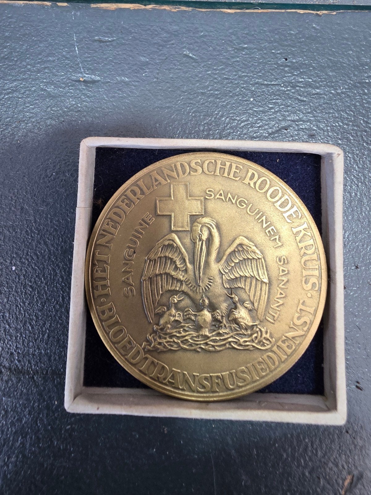 Medaille Rode Kruis Bloedtransfusie  Dr. Karl Landsteine, Postzegels en Munten, Penningen en Medailles, Ophalen of Verzenden, Brons