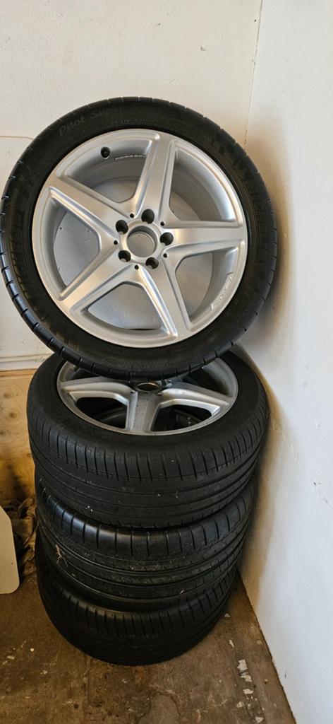 Mercedes velgen met Michelin banden (2x nieuw, 2x gebruikt), Auto-onderdelen, Banden en Velgen, Ophalen