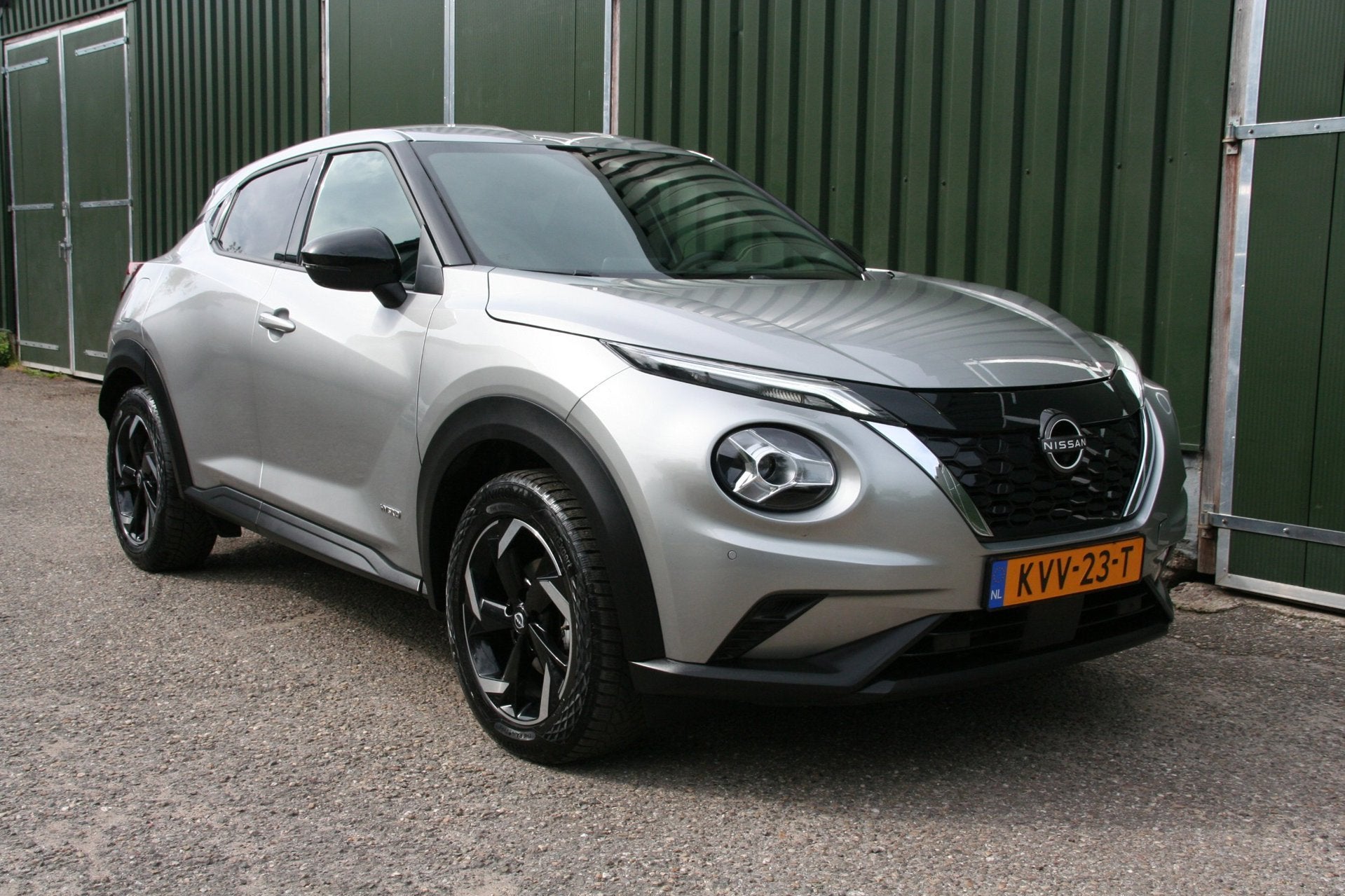 Nissan Juke 1.6 Hybrid Tekna, CLIMA, NAVI, 360 CAMERA, HALF, Auto's, 1300 kg, Gebruikt, 4 cilinders, Leder en Stof