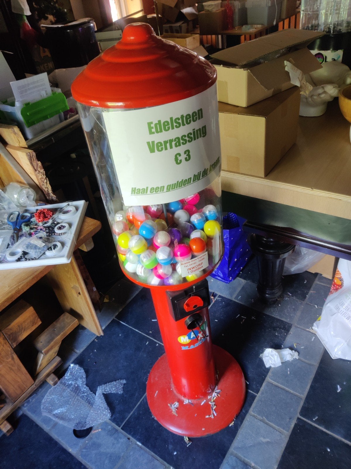 Ballenautomaat - surprise automaat. Vintage Gumball Machine, Ophalen, Gebruikt