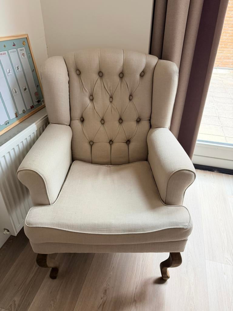 Nette fauteuil, Huis en Inrichting, Fauteuils, Ophalen, Gebruikt, 75 tot 100 cm, 50 tot 75 cm