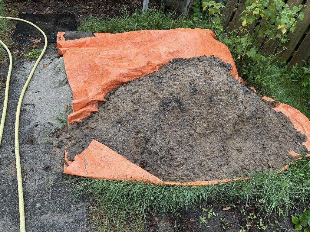 Gele zand en speelzand, Tuin en Terras, Ophalen, Gebruikt, Speelzand