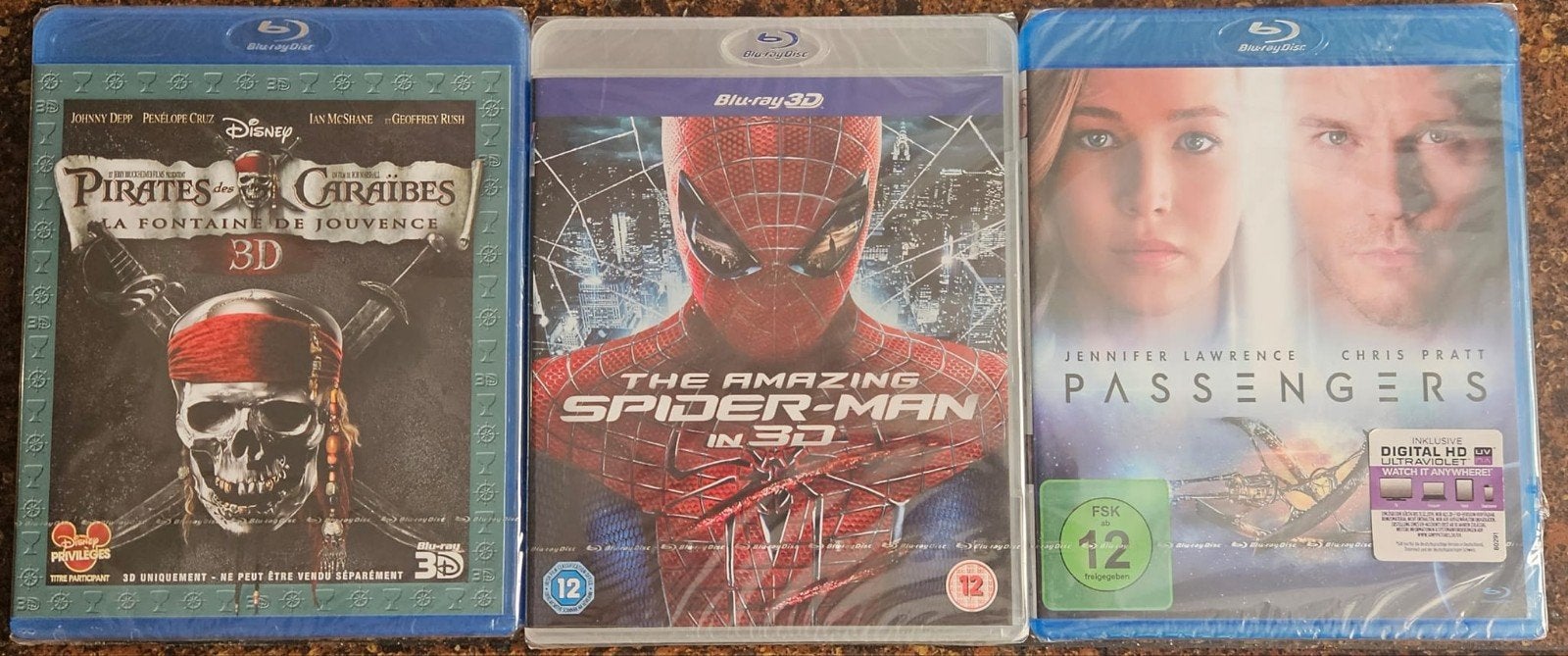 Blue Ray Nieuw in foli Pirates caraibes Spiderman Passengers, Cd's en Dvd's, Blu-ray, Ophalen of Verzenden, Nieuw in verpakking