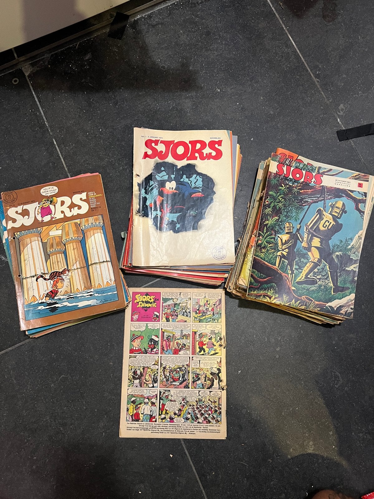 Grote verzameling oude Sjors stripboeken - Gelezen staat, Boeken, Stripboeken, Meerdere stripboeken, Ophalen of Verzenden, Gelezen